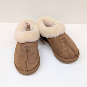 UGG Tazzette Suede Shearling Slipper, size 7